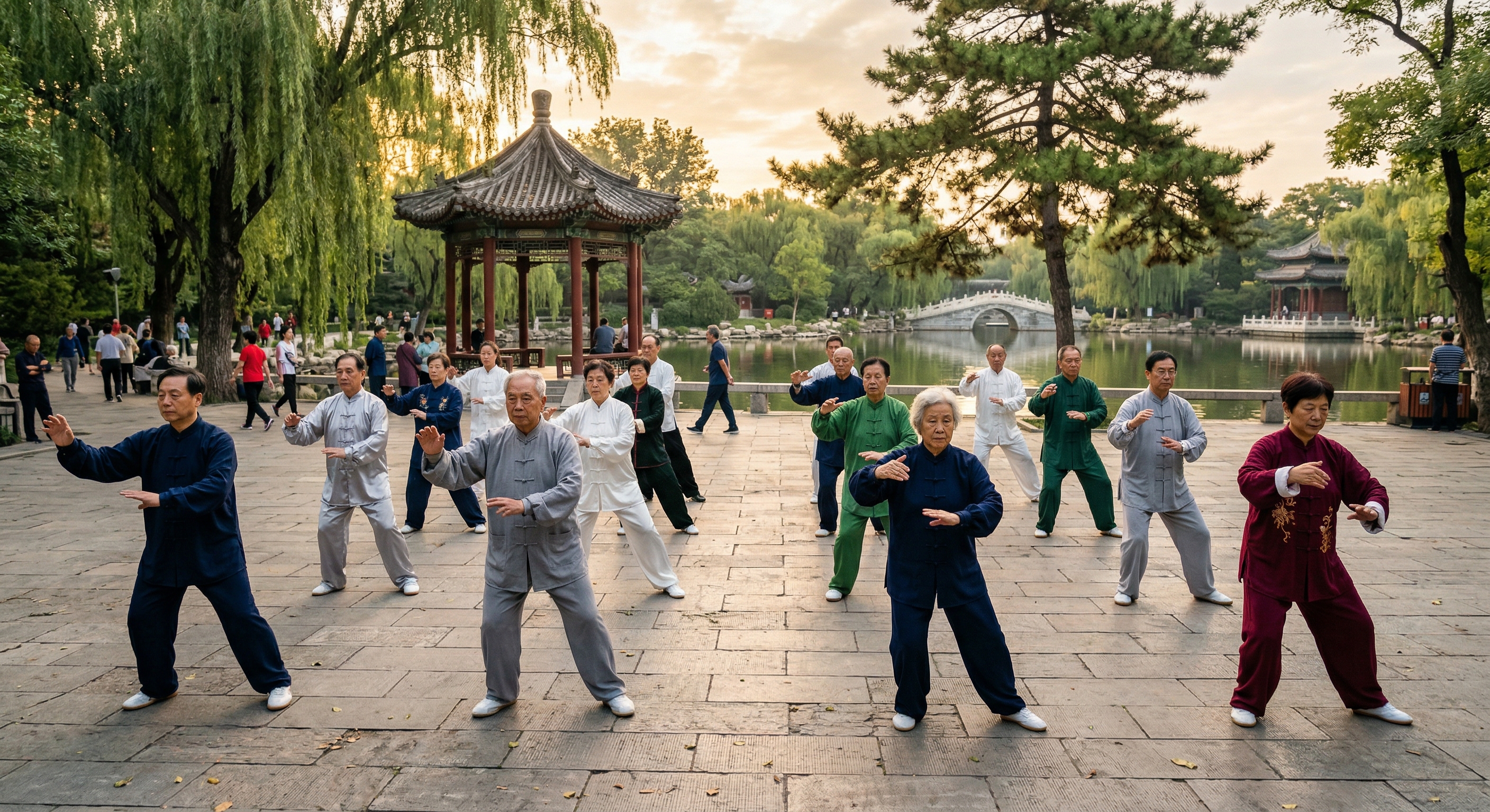 老人公园太极